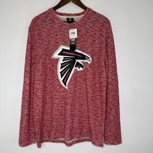 Atlanta Falcons Shirt Mens Medium Red NFL Football Long Sleeve Team Apparel NEW